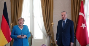 Cumhurbaşkanı Erdoğan, Almanya Şansölyesi Merkel İle Görüştü