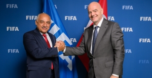 TFF Başkanı Mehmet Büyükekşi FIFA Başkanı Gianni Infantino İle Görüştü